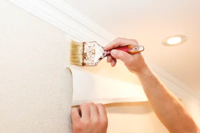 Pose de papier peint à Roquebrune — revêtements muraux et toiles de verre
